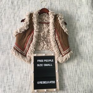 Free People reversible Fur Vest Size Small